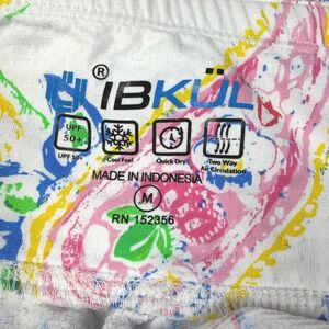 IBKÜL Skort Womens M White Paisley Icefil UPF 50+ Golf Tennis Activewear EUC